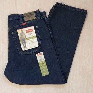 Wrangler Five Star Premium Regular Fit Jeans Mens 38x29 Dark Wash Indigo 96501MR